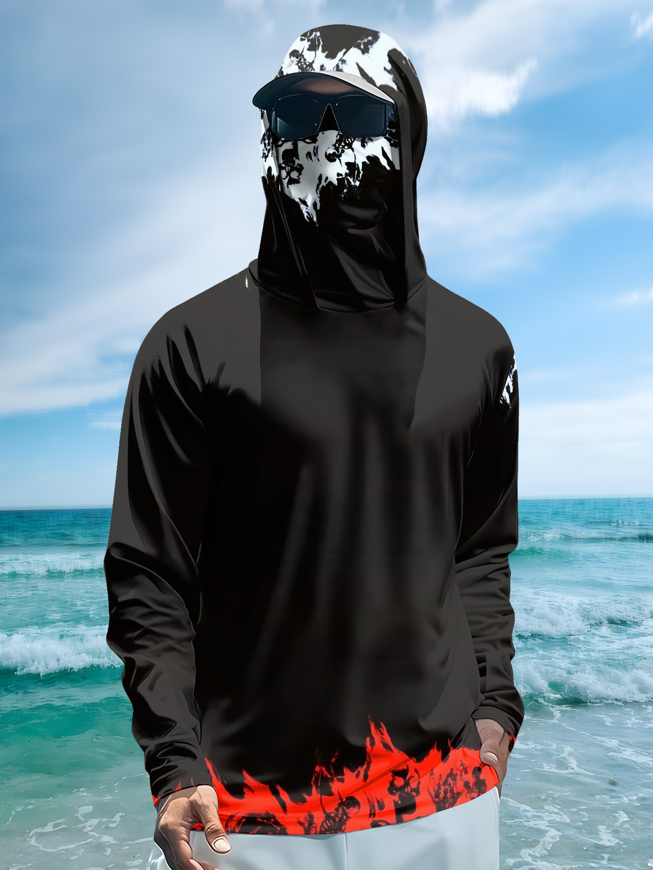 Men Hood Fishing Shirt long sl - огляд і ціна Fishing Hoodie