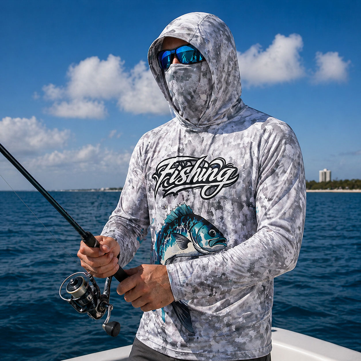 Fishing Shirt Hooded Men Fishi - огляд і ціна Fishing Mask Sun Protection